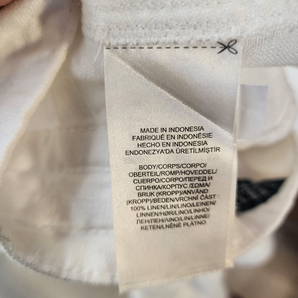Ralph Lauren, White Linen, wide leg pants. Size 6 - Picture 8 of 9